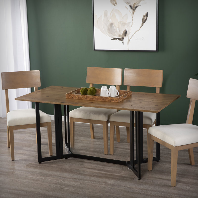 Latitude Run® Adams Drop Leaf Trestle Dining Table & Reviews | Wayfair